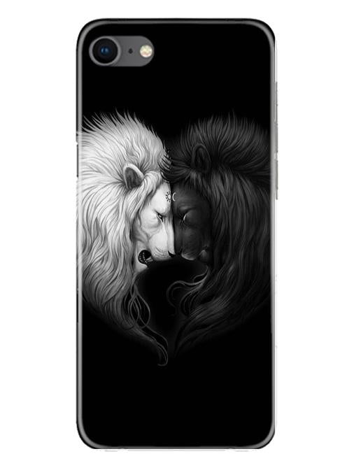 Dark White Lion Case for iPhone Se 2020 (Design - 140)
