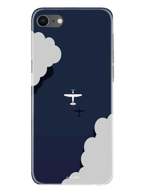 Clouds Plane Mobile Back Case for iPhone Se 2020 (Design - 196) Clouds Plane Case for iPhone Se 2020 (Design - 196)