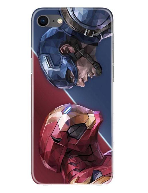 Ironman Captain America Mobile Back Case for iPhone Se 2020 (Design - 245) Ironman Captain America Case for iPhone Se 2020 (Design No. 245)