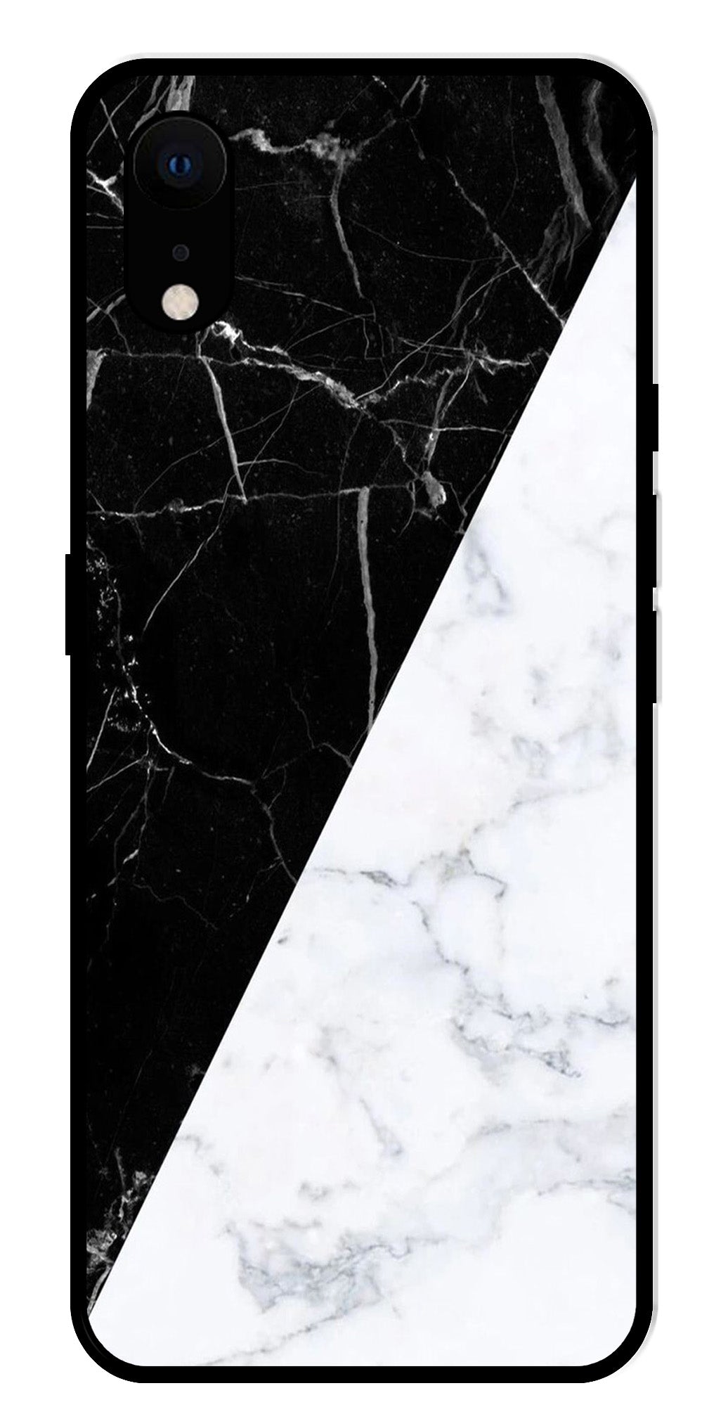 Black White Marble Design Metal Mobile Case for iPhone XR Metal Case Black White Marble Design Metal Mobile Case for iPhone XR Metal Case (Design No -09)