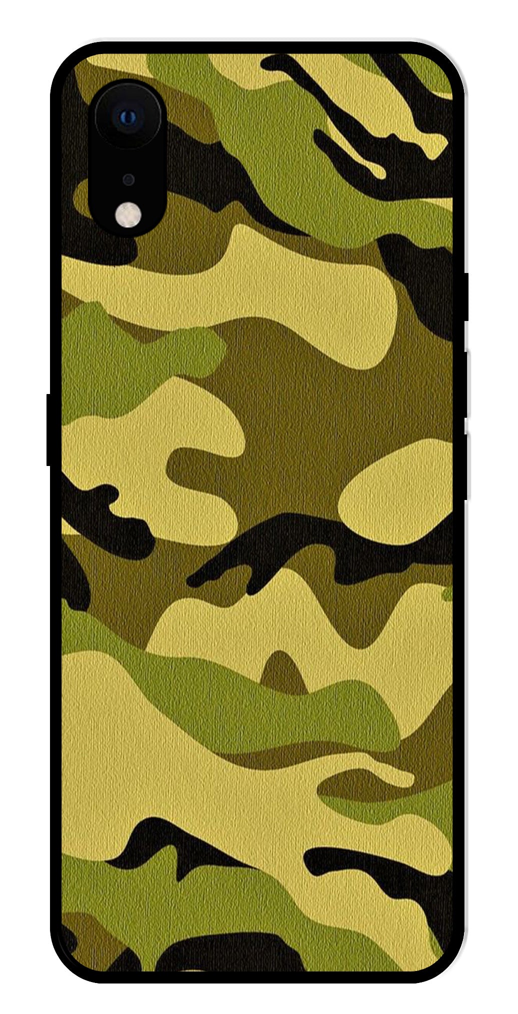 Army Pattern Metal Mobile Case for iPhone XR Metal Case Army Pattern Metal Mobile Case for iPhone XR Metal Case (Design No -35)