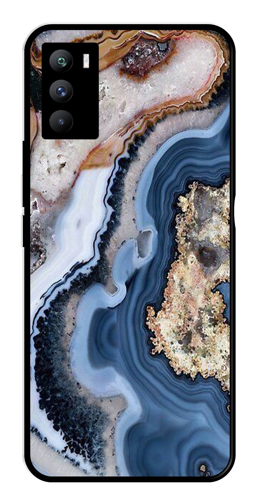 Marble Design Metal Mobile Case for iQOO 9 SE 5G (Design No -53)