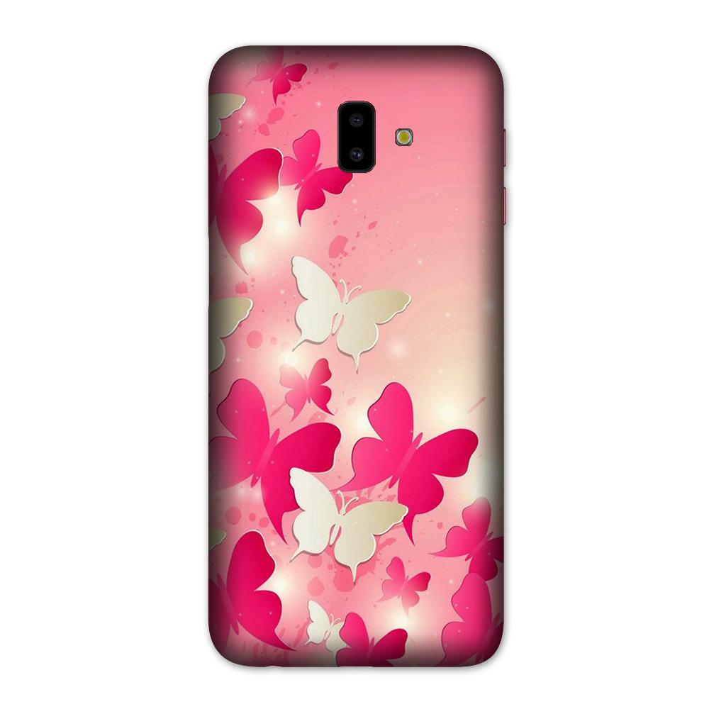 White Pick Butterflies Case for Galaxy J6 Plus White Pick Butterflies Case for Galaxy J6 Plus