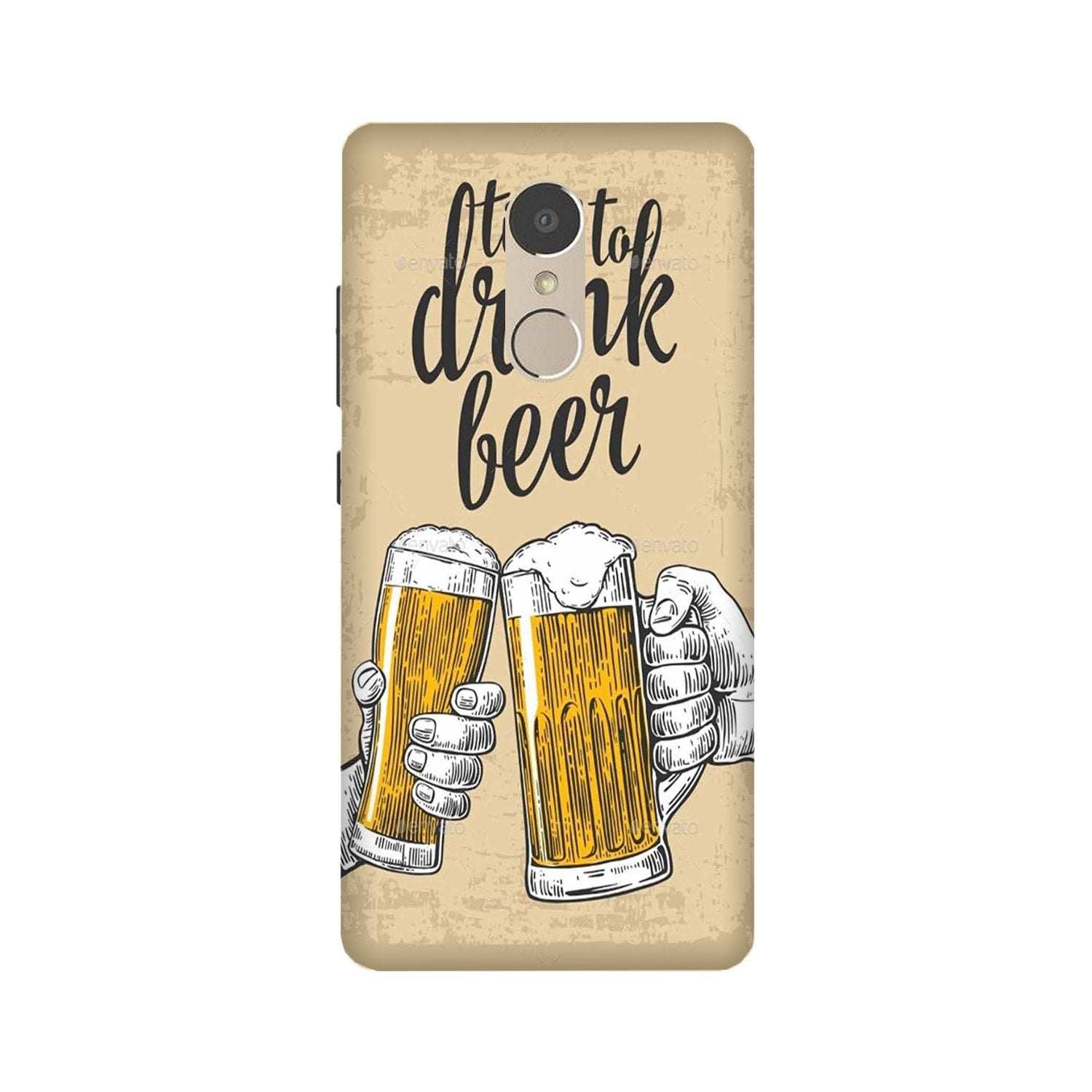 Drink Beer Mobile Back Case for Lenovo K6 Note (Design - 328) Drink Beer Mobile Back Case for Lenovo K6 Note (Design - 328)