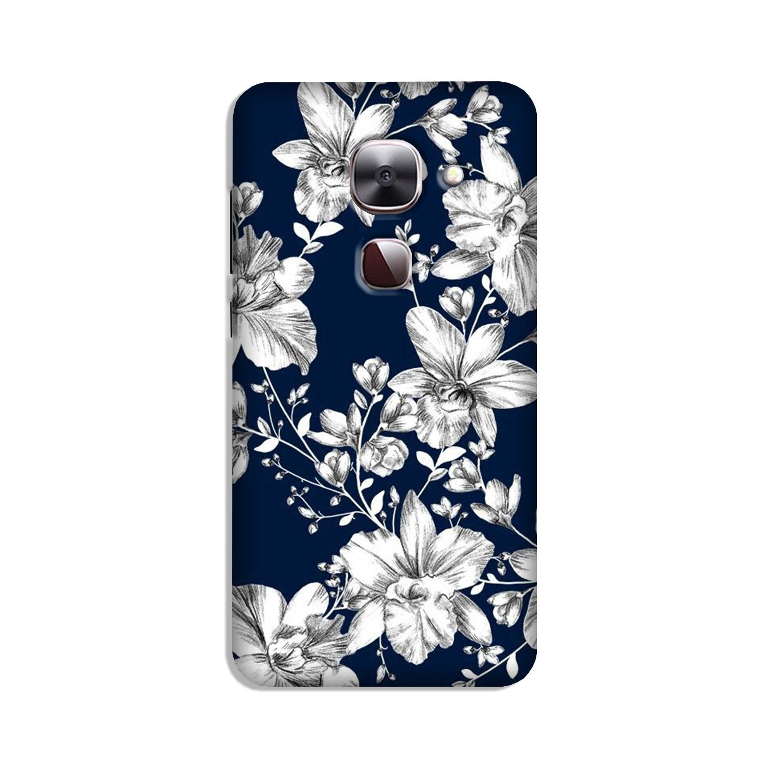 White flowers Blue Background Case for LeEco le 2s White flowers Blue Background Case for LeEco le 2s