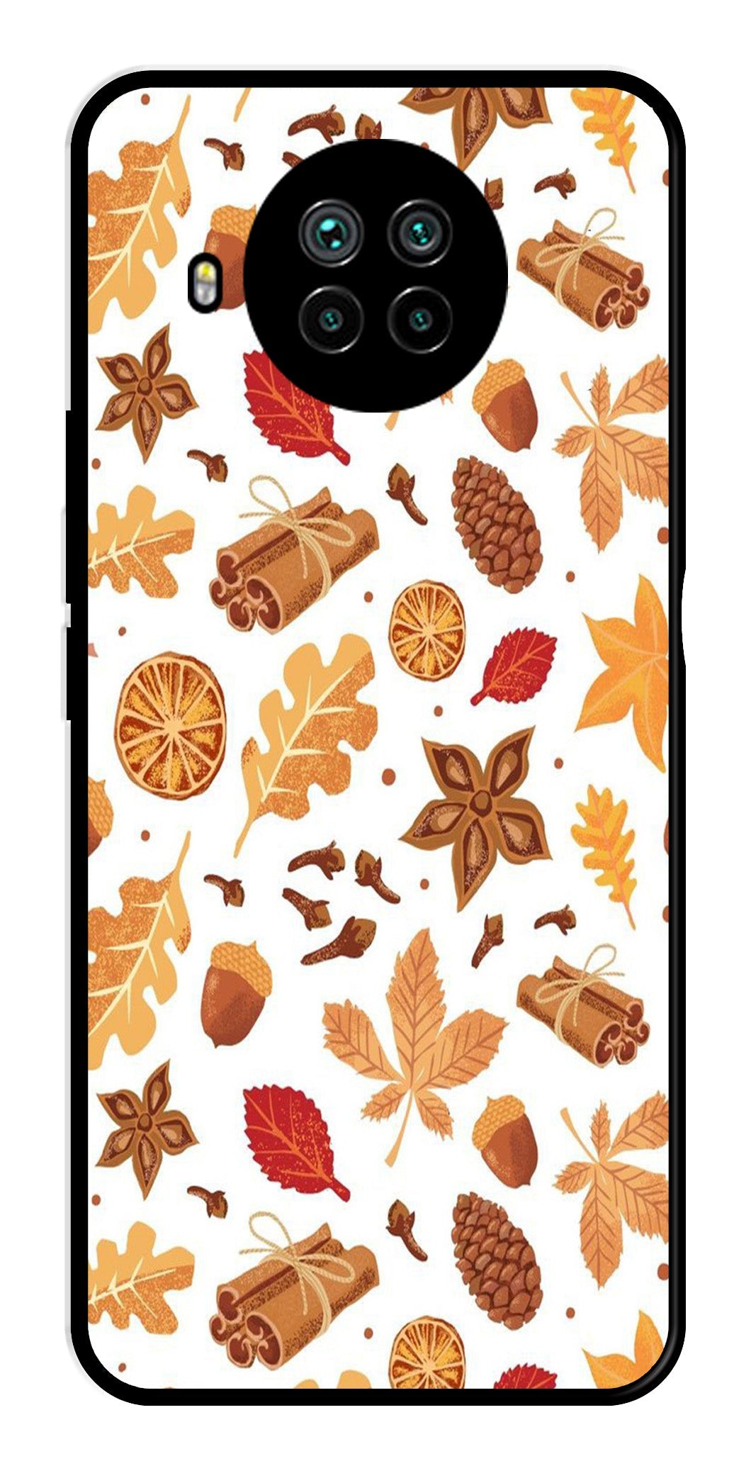 Autumn Leaf Metal Mobile Case for Xiaomi Mi 10i Autumn Leaf Metal Mobile Case for Xiaomi Mi 10i (Design No -19)