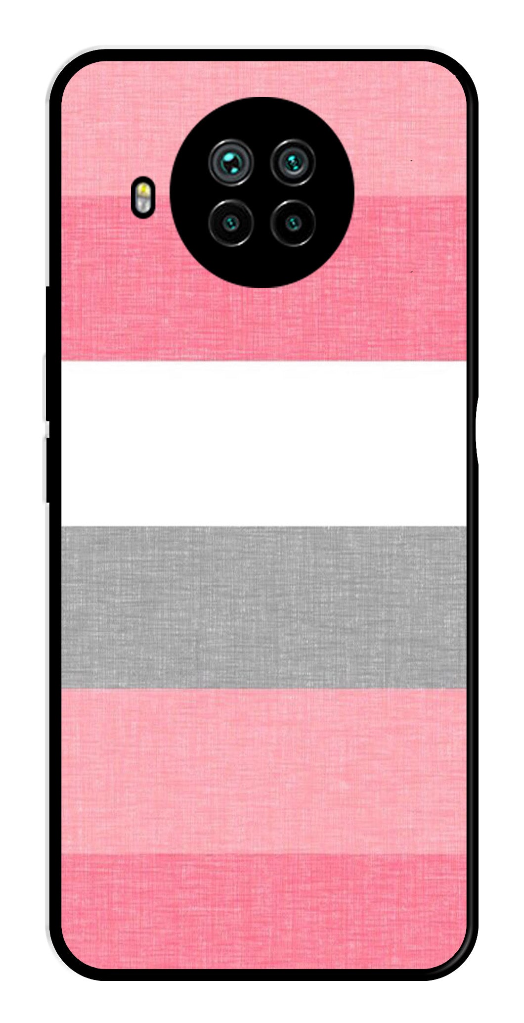 Pink Pattern Metal Mobile Case for Xiaomi Mi 10i Pink Pattern Metal Mobile Case for Xiaomi Mi 10i (Design No -23)