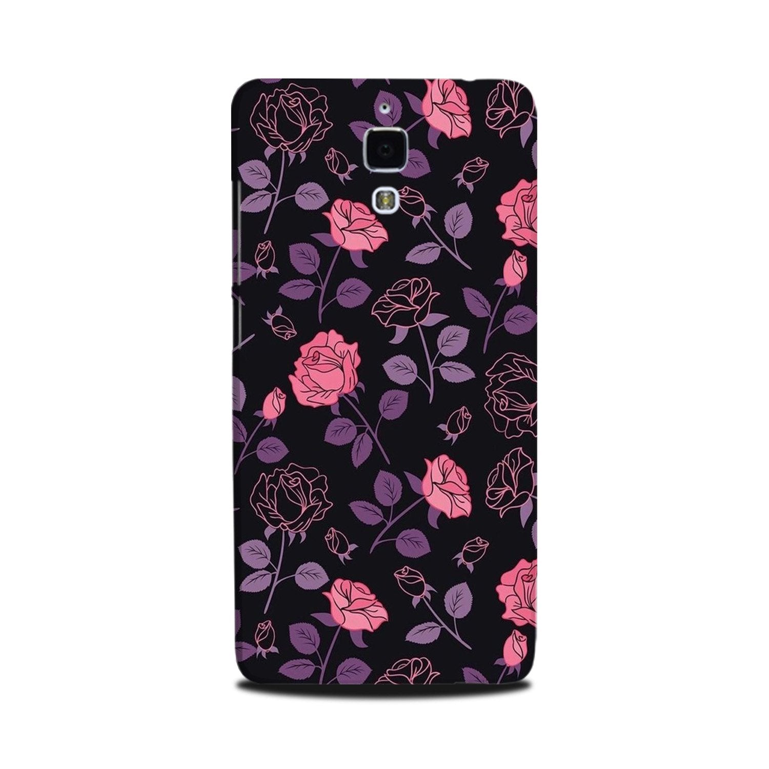 Rose Pattern Mobile Back Case for Mi 4 (Design - 2) Rose Pattern Case for Mi 4