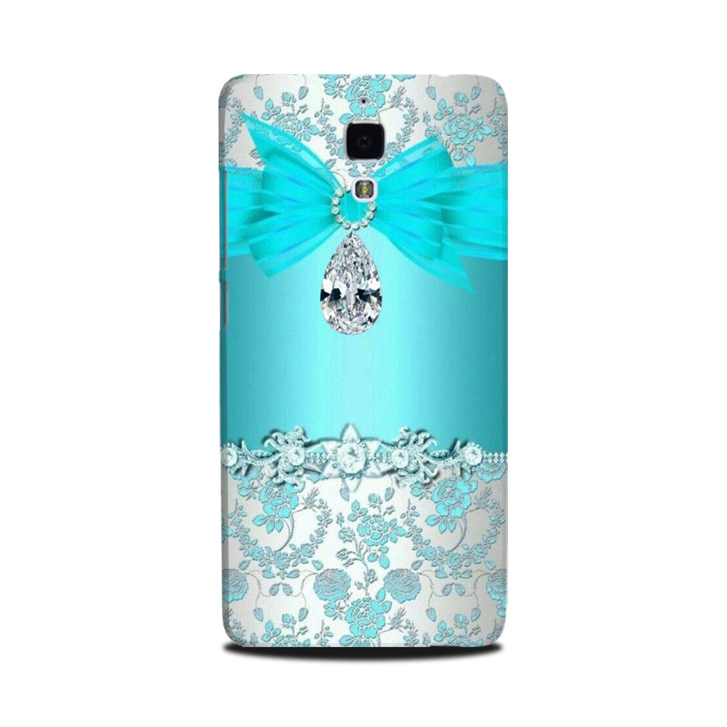 Shinny Blue Background Mobile Back Case for Mi 4 (Design - 32) Shinny Blue Background Case for Mi 4