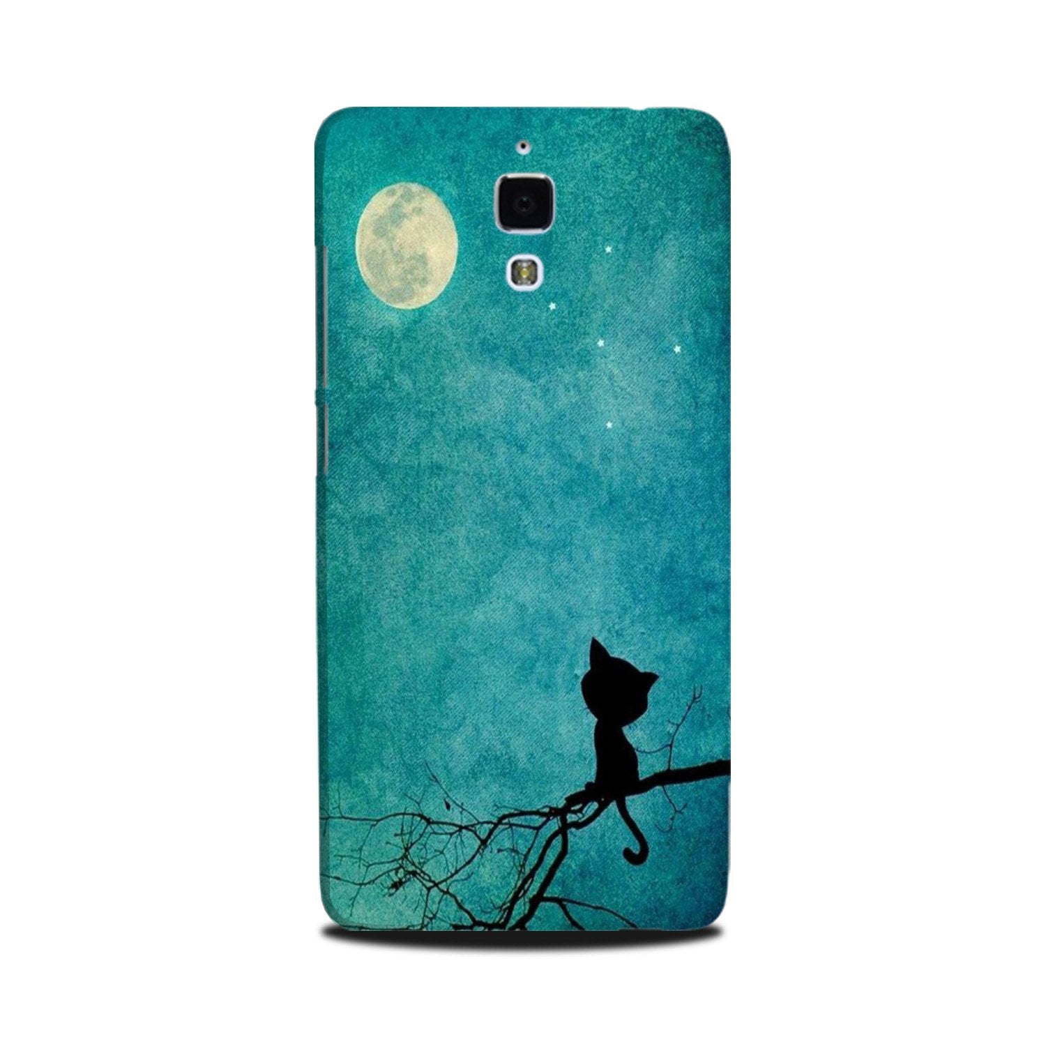 Moon cat Mobile Back Case for Mi 4 (Design - 70) Moon cat Case for Mi 4