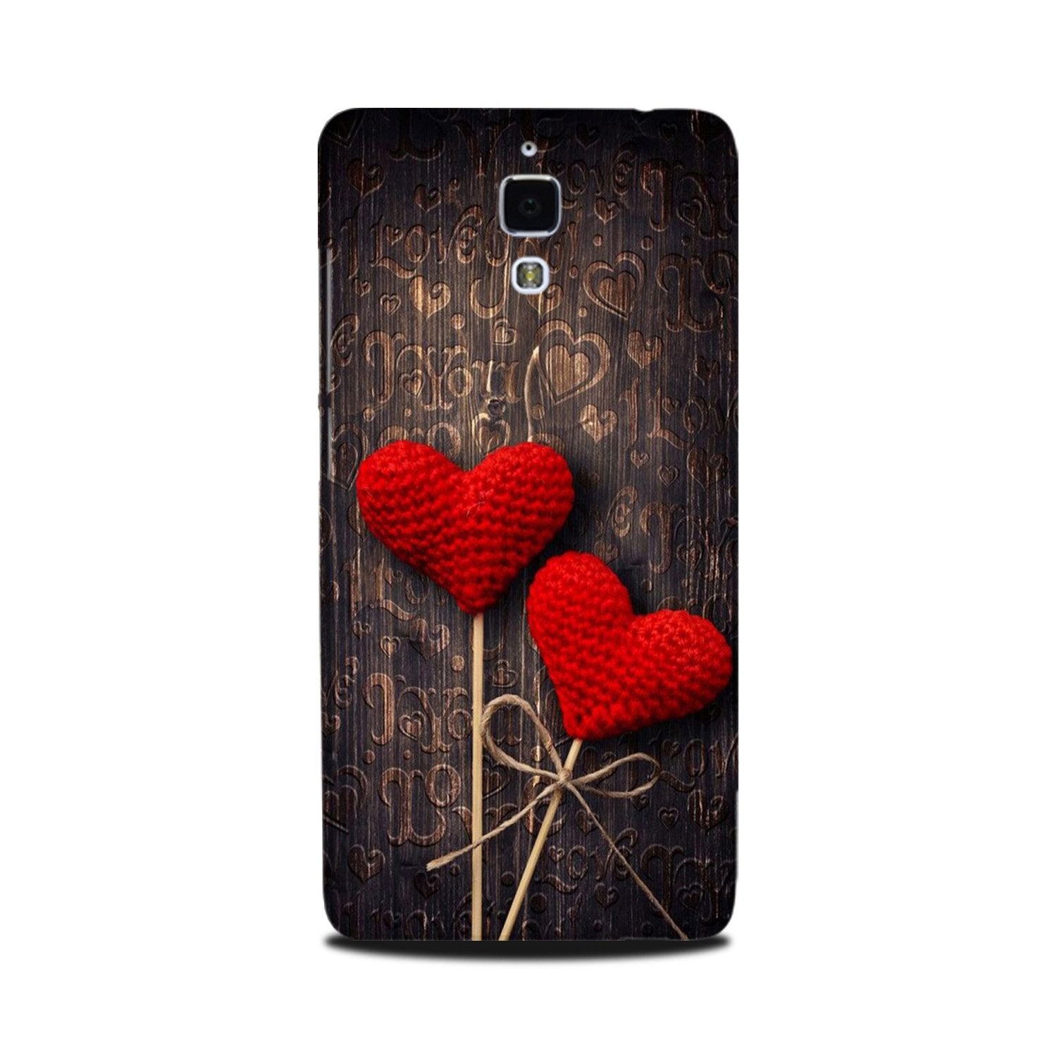 Red Hearts Mobile Back Case for Mi 4 (Design - 80) Red Hearts Case for Mi 4