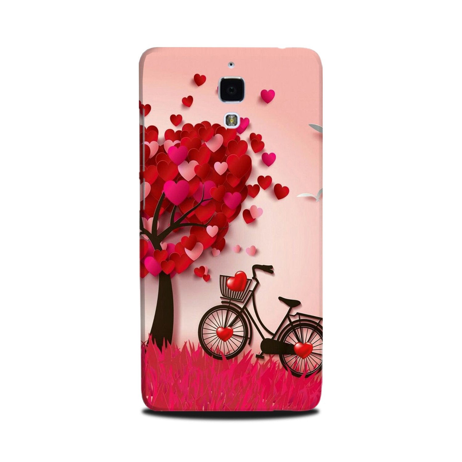 Red Heart Cycle Mobile Back Case for Mi 4 (Design - 222) Red Heart Cycle Case for Mi 4 (Design No. 222)