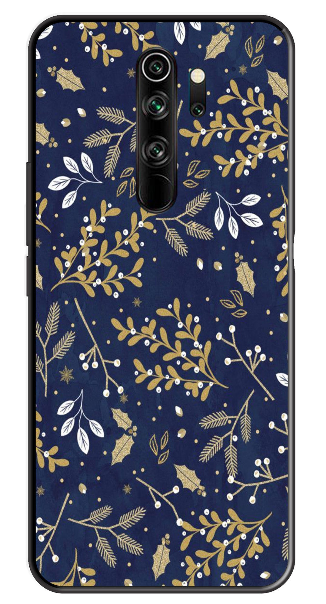 Floral Pattern Metal Mobile Case for Redmi Note 8 Pro Floral Pattern Metal Mobile Case for Redmi Note 8 Pro (Design No -52)