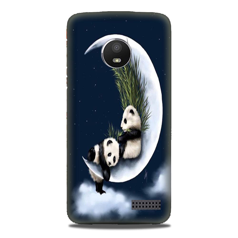 Panda Moon Mobile Back Case for Moto E4 (Design - 318) Panda Moon Mobile Back Case for Moto E4 (Design - 318)