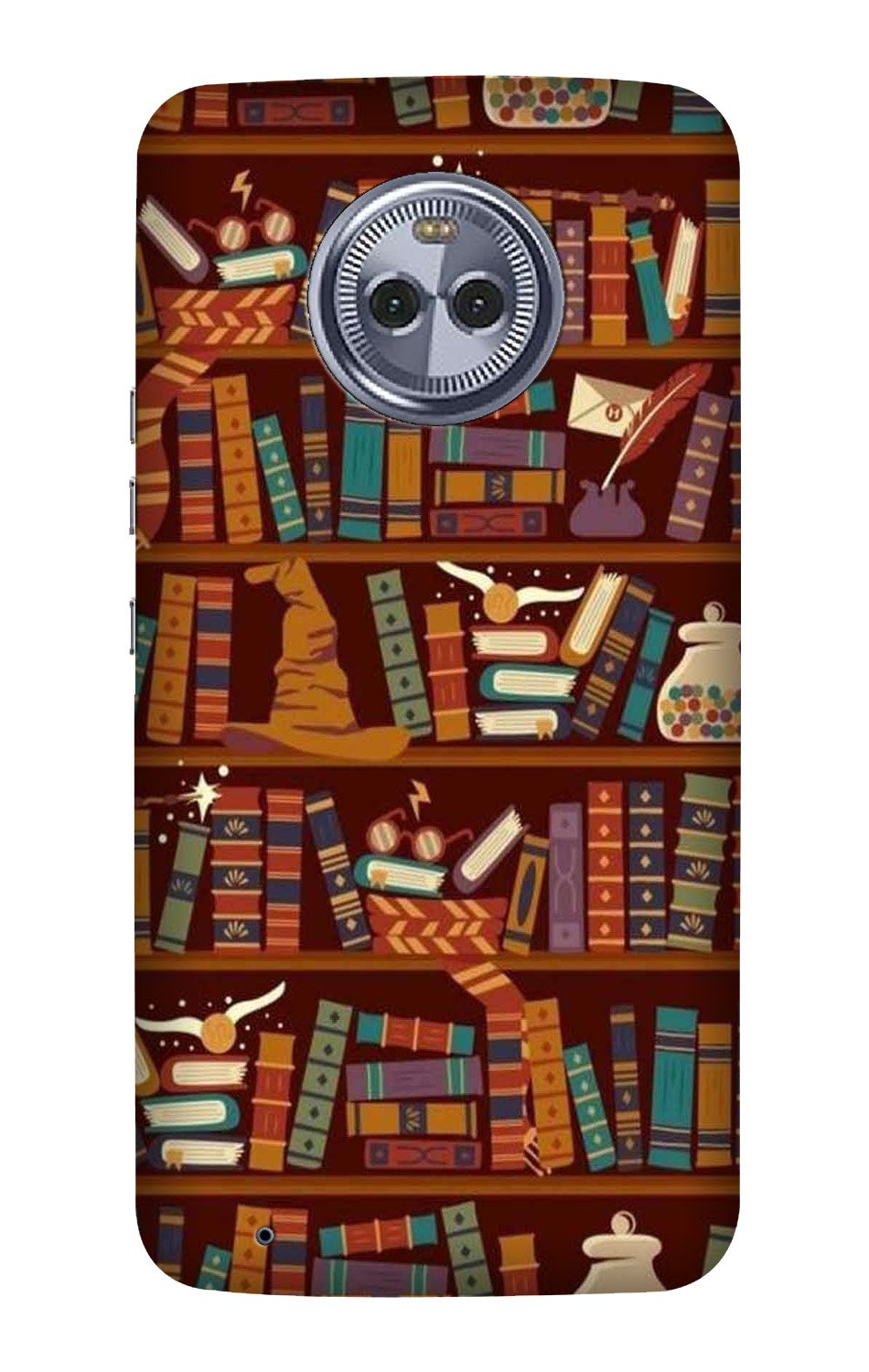 Book Shelf Mobile Back Case for Moto G6 Play (Design - 390) Book Shelf Mobile Back Case for Moto G6 Play (Design - 390)