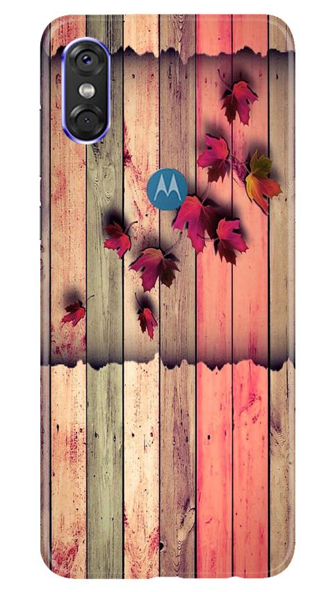 Wooden look2 Mobile Back Case for Moto One (Design - 56) Wooden look2 Case for Moto One