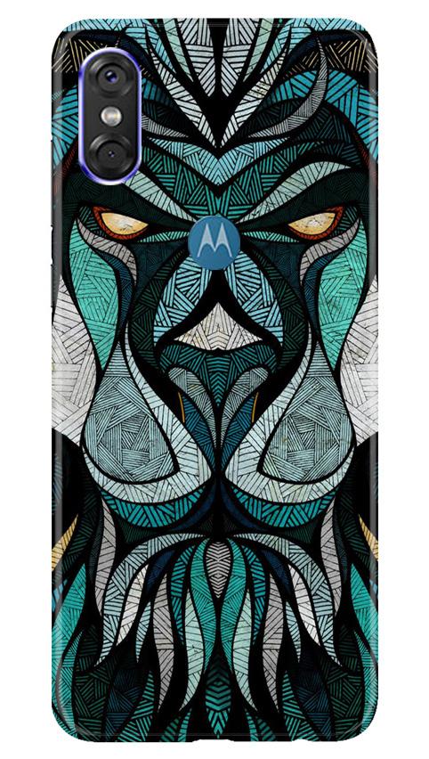 Lion Mobile Back Case for Moto One (Design - 97) Lion Case for Moto One