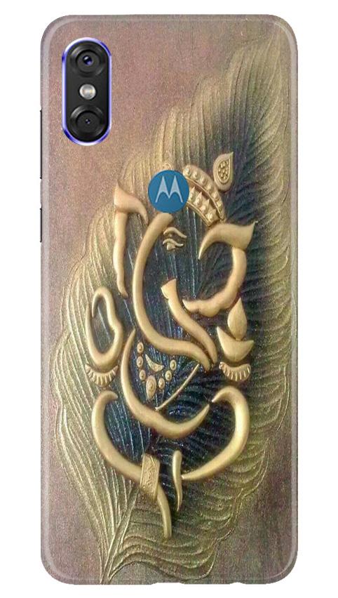 Lord Ganesha Mobile Back Case for Moto One (Design - 100) Lord Ganesha Case for Moto One