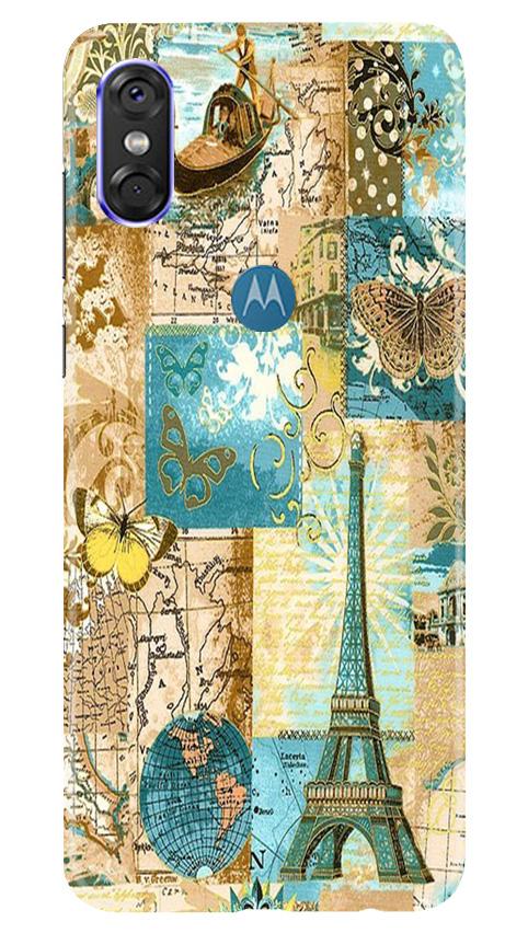 Travel Eiffel Tower Mobile Back Case for Moto One (Design - 206) Travel Eiffel Tower Case for Moto One (Design No. 206)