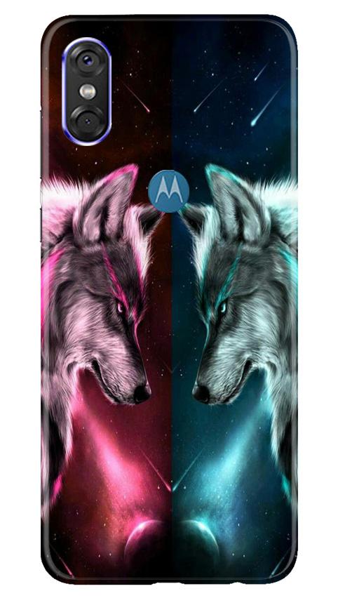 Wolf fight Mobile Back Case for Moto P30 Play (Design - 221) Wolf fight Case for Moto P30 Play (Design No. 221)