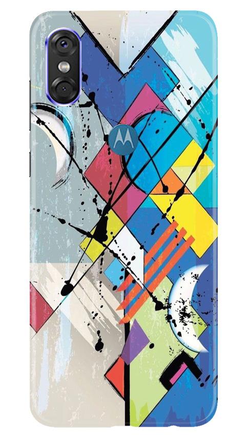 Modern Art Mobile Back Case for Moto One (Design - 235) Modern Art Case for Moto One (Design No. 235)