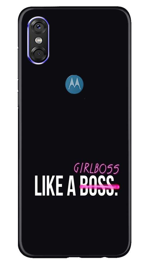 Like a Girl Boss Mobile Back Case for Moto One (Design - 265) Like a Girl Boss Case for Moto One (Design No. 265)