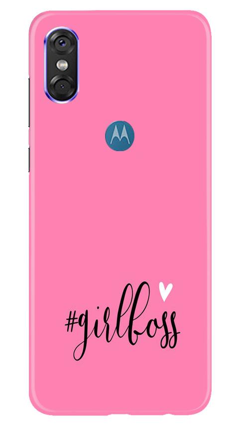 Girl Boss Pink Mobile Back Case for Moto P30 Play (Design - 269) Girl Boss Pink Case for Moto P30 Play (Design No. 269)