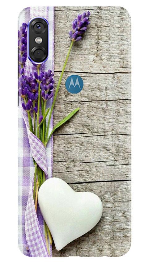 White Heart Mobile Back Case for Moto One (Design - 298) White Heart Case for Moto One (Design No. 298)