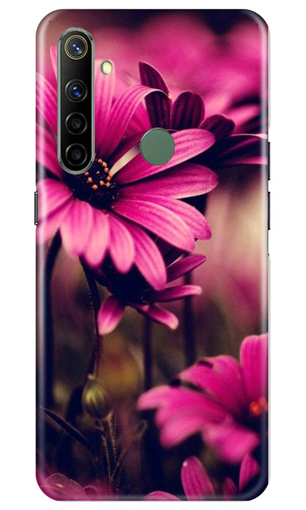 Purple Daisy Mobile Back Case for Realme Narzo 10 (Design - 65) Purple Daisy Case for Realme Narzo 10