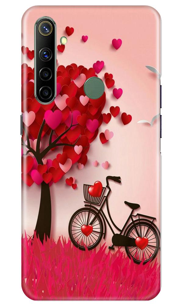 Red Heart Cycle Mobile Back Case for Realme Narzo 10 (Design - 222) Red Heart Cycle Case for Realme Narzo 10 (Design No. 222)