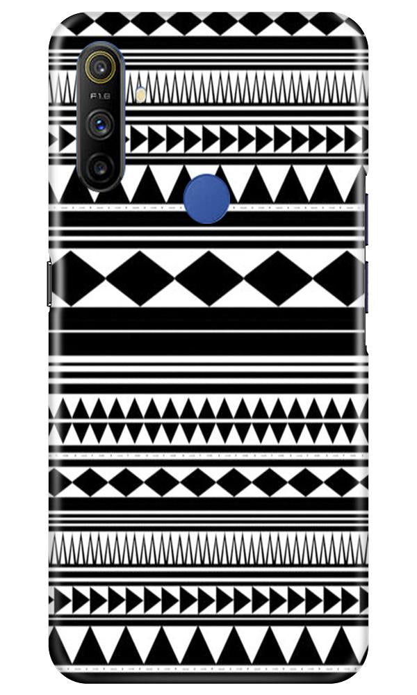 Black white Pattern Mobile Back Case for Realme Narzo 10a (Design - 5) Black white Pattern Case for Realme Narzo 10a