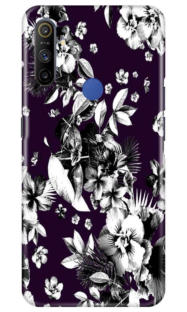 white flowers Mobile Back Case for Realme Narzo 10a (Design - 7) white flowers Case for Realme Narzo 10a