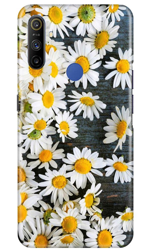 White flowers2 Mobile Back Case for Realme Narzo 10a (Design - 62) White flowers2 Case for Realme Narzo 10a