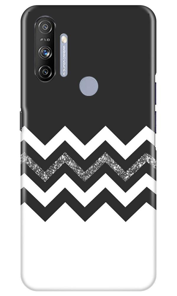 Black white Pattern2Mobile Back Case for Realme Narzo 20A (Design - 83) Black white Pattern2Case for Realme Narzo 20A