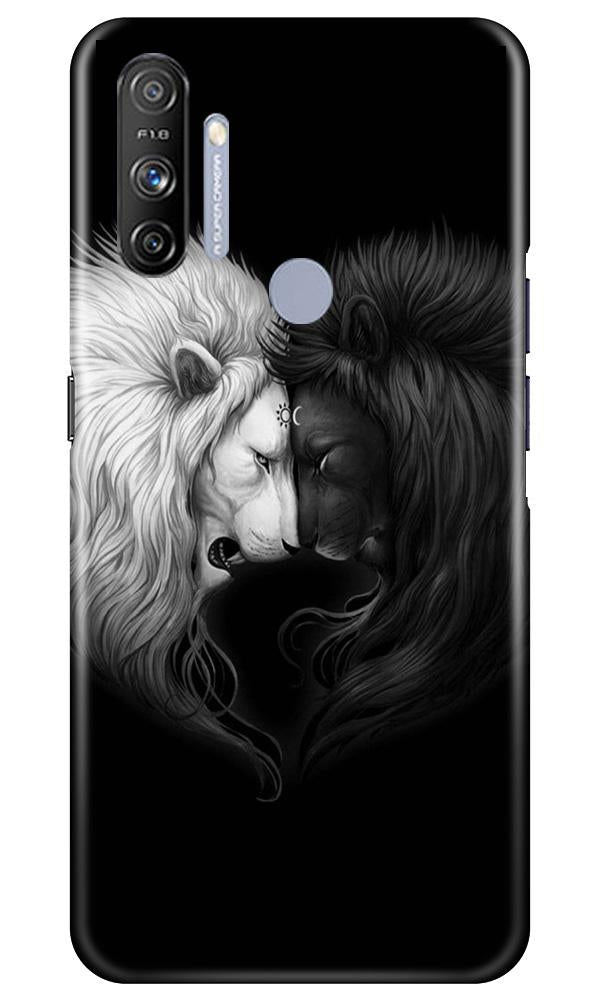 Dark White Lion Mobile Back Case for Realme Narzo 20A (Design - 140) Dark White Lion Case for Realme Narzo 20A (Design - 140)
