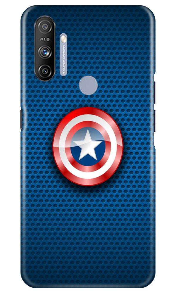 Captain America Shield Mobile Back Case for Realme Narzo 20A (Design - 253) Captain America Shield Case for Realme Narzo 20A (Design No. 253)
