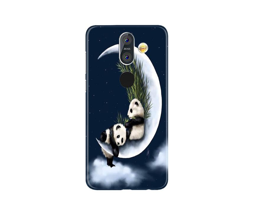 Panda Moon Mobile Back Case for Nokia 8.1 (Design - 318) Panda Moon Mobile Back Case for Nokia 8.1 (Design - 318)