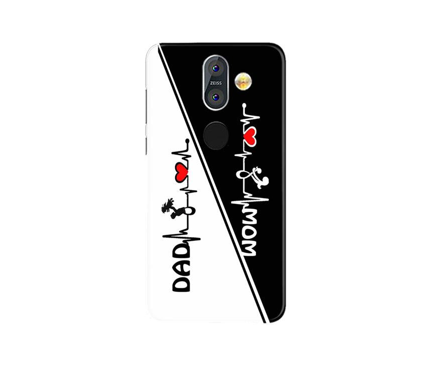 Love Mom Dad Mobile Back Case for Nokia 8.1 (Design - 385) Love Mom Dad Mobile Back Case for Nokia 8.1 (Design - 385)