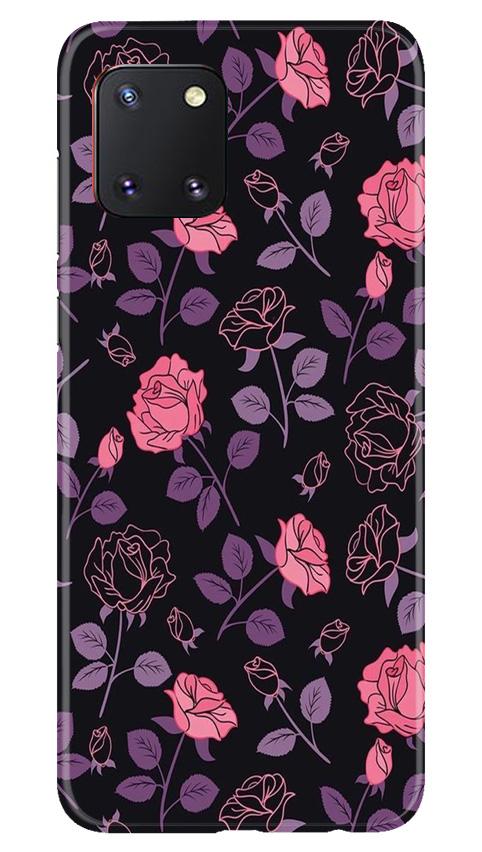 Rose Black Background Mobile Back Case for Samsung Note 10 Lite (Design - 27) Rose Black Background Case for Samsung Note 10 Lite