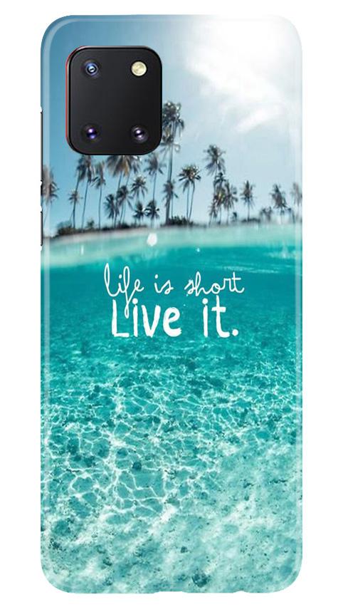 Life is short live it Mobile Back Case for Samsung Note 10 Lite (Design - 45) Life is short live it Case for Samsung Note 10 Lite