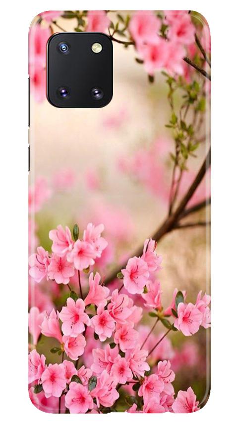 Pink flowers Mobile Back Case for Samsung Note 10 Lite (Design - 69) Pink flowers Case for Samsung Note 10 Lite