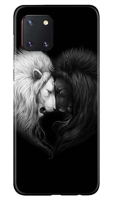 Dark White Lion Mobile Back Case for Samsung Note 10 Lite (Design - 140) Dark White Lion Case for Samsung Note 10 Lite (Design - 140)
