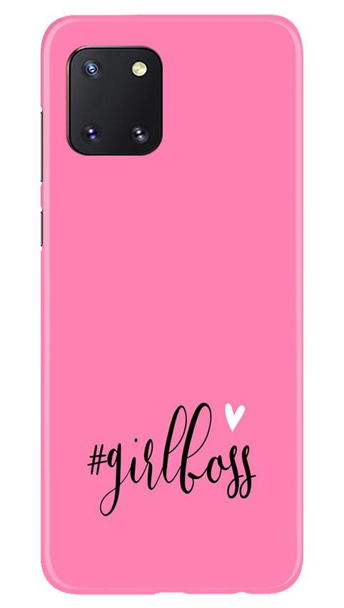 Girl Boss Pink Mobile Back Case for Samsung Note 10 Lite (Design - 269) Girl Boss Pink Case for Samsung Note 10 Lite (Design No. 269)