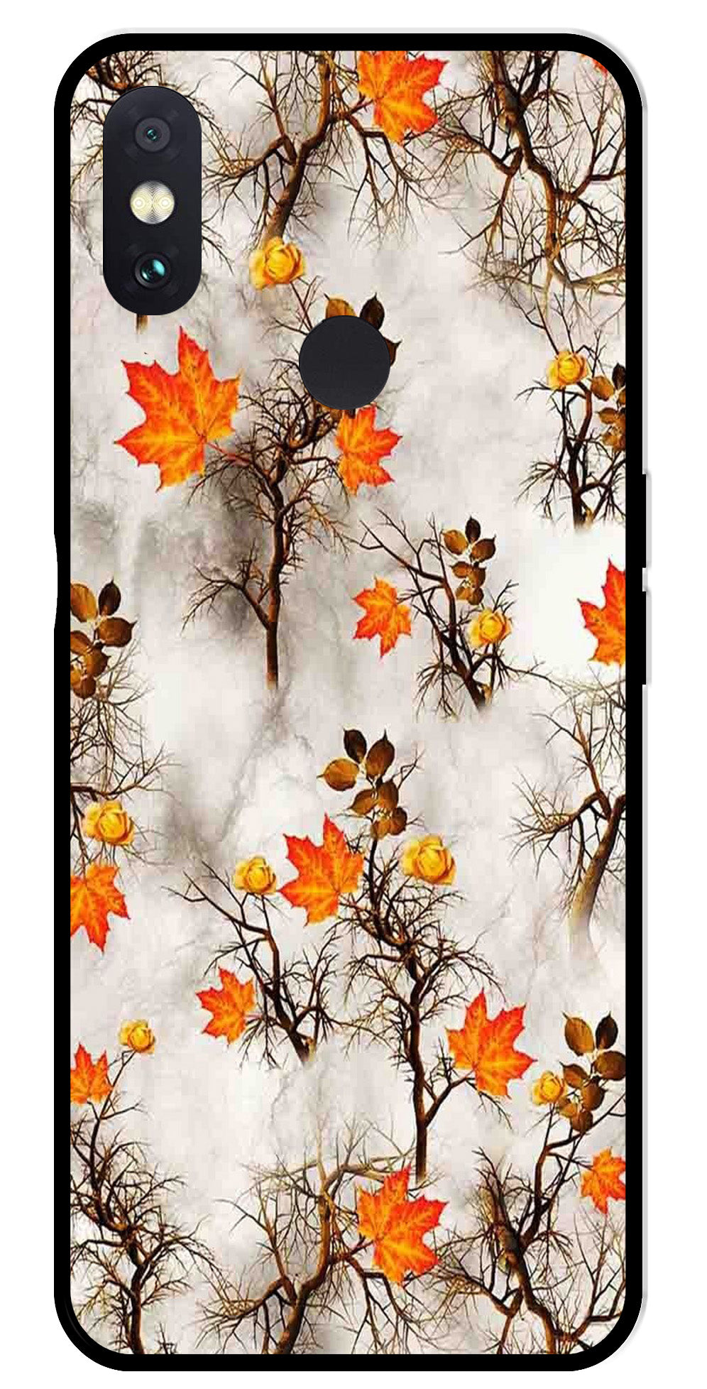 Autumn leaves Metal Mobile Case for Redmi Note 5 Pro (Design No -55)