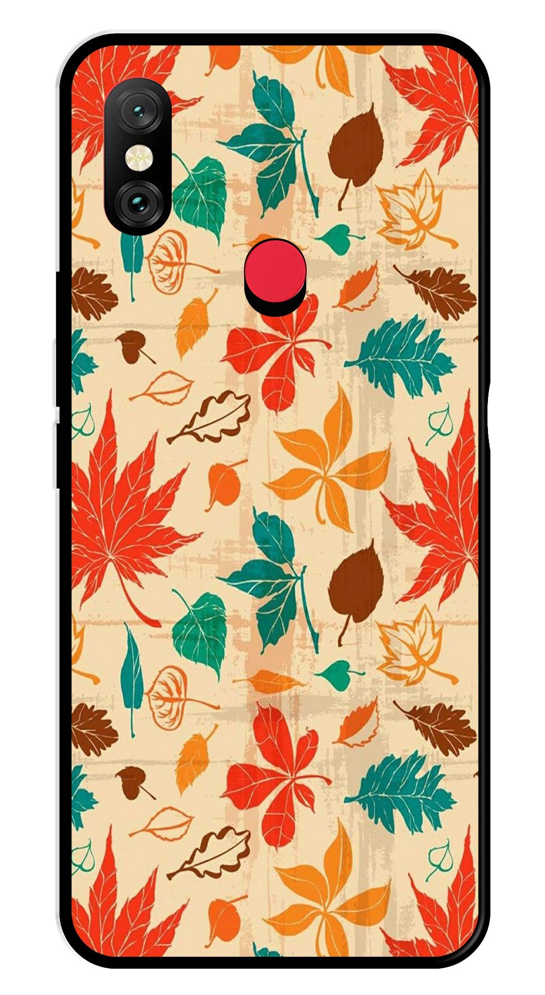 Leafs Design Metal Mobile Case for Redmi Note 6 Pro Leafs Design Metal Mobile Case for Redmi Note 6 Pro (Design No -14)