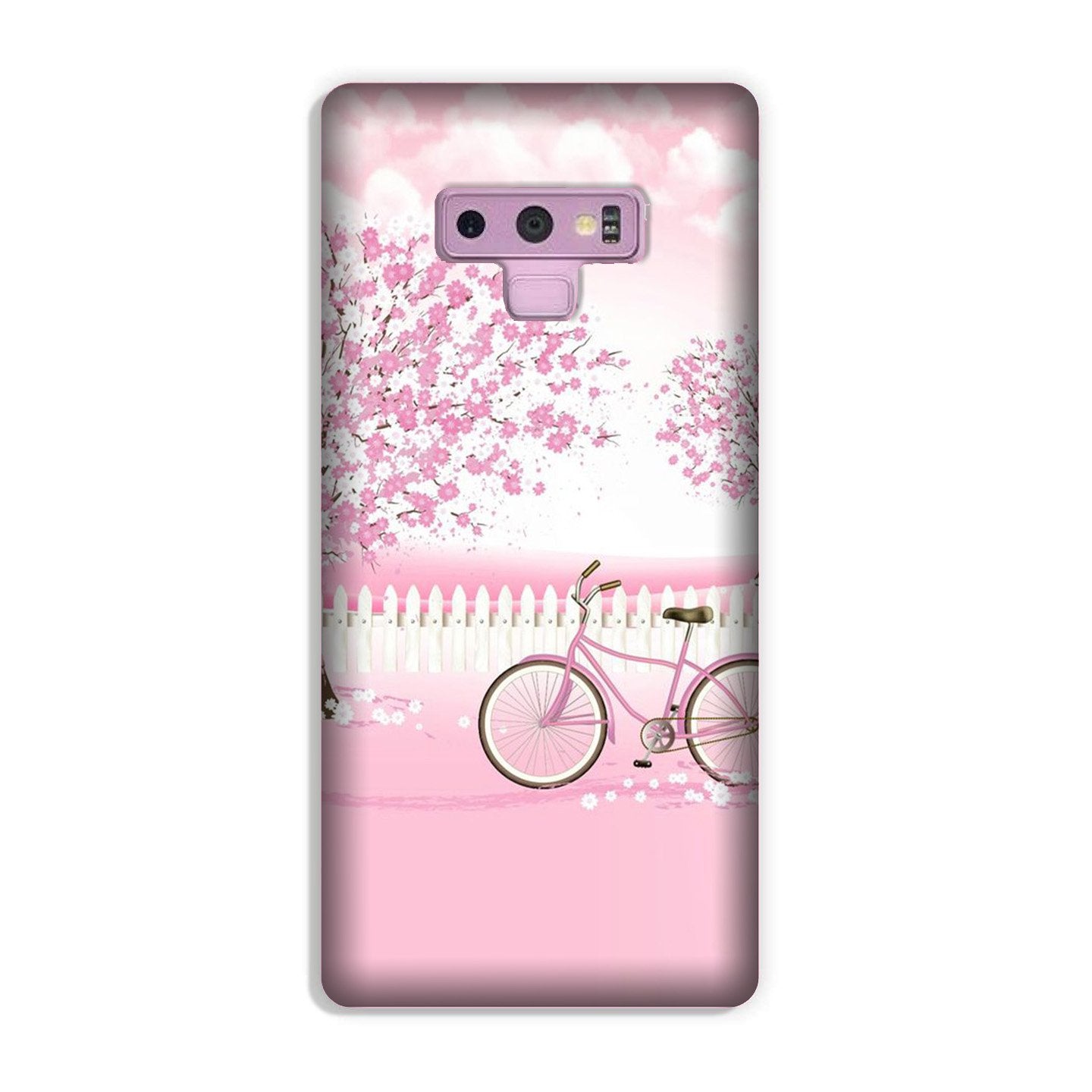 Pink Flowers Cycle Case for Galaxy Note 9 (Design - 102) Pink Flowers Cycle Case for Galaxy Note 9 (Design - 102)