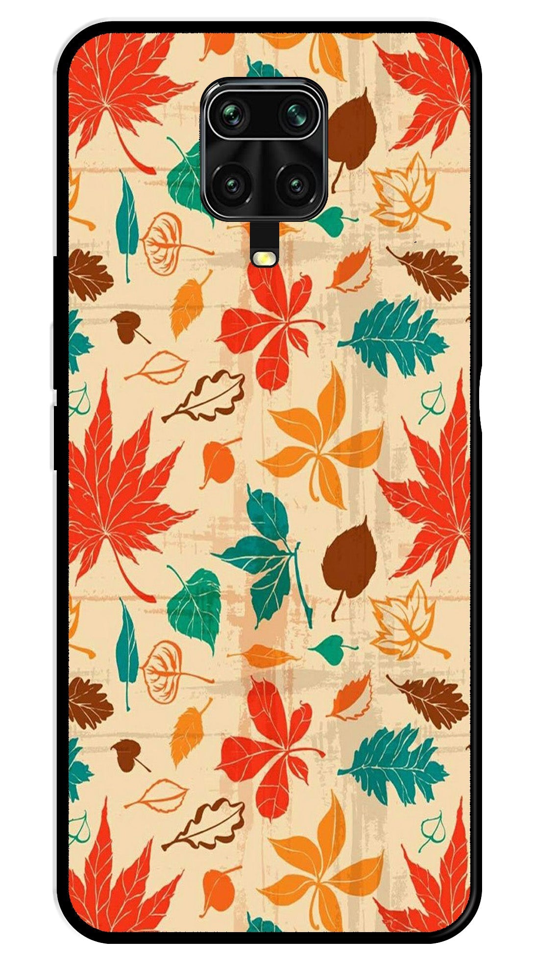 Leafs Design Metal Mobile Case for Redmi Note 9s Leafs Design Metal Mobile Case for Redmi Note 9s (Design No -14)