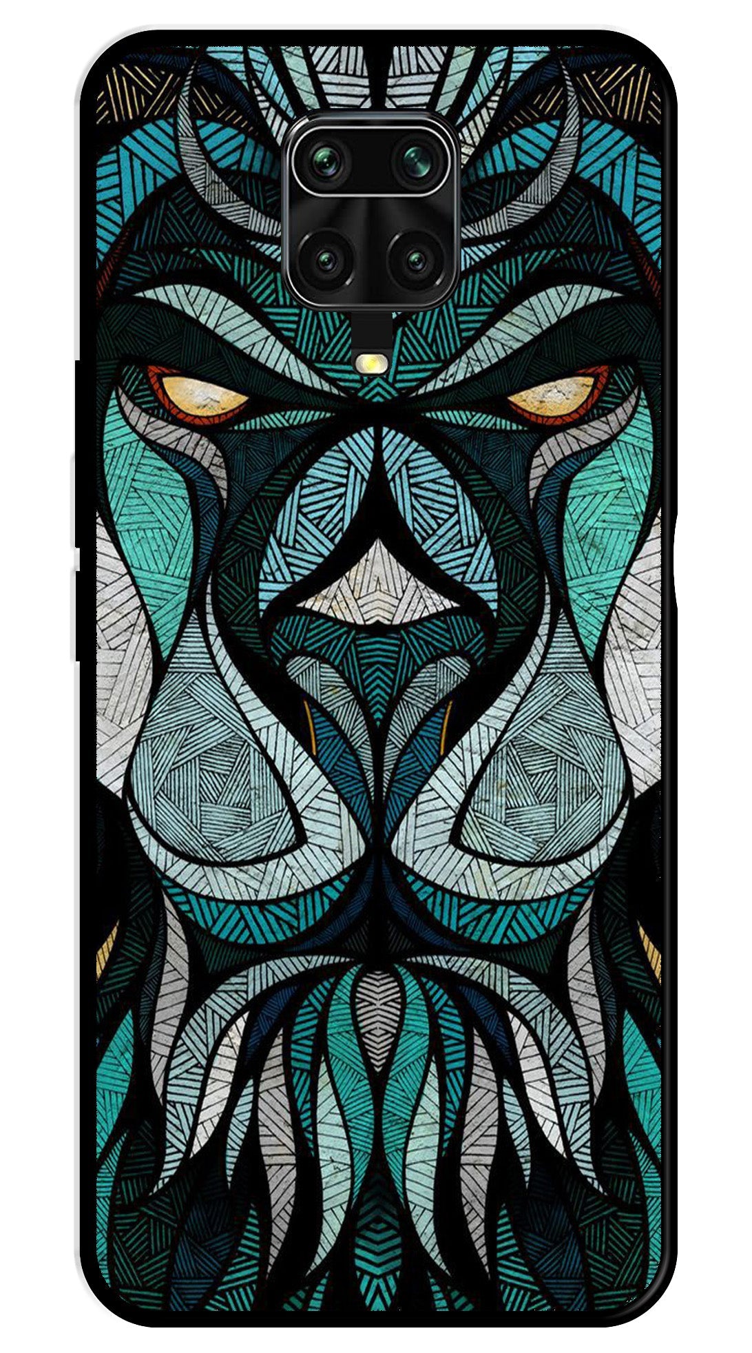 Lion Pattern Metal Mobile Case for Redmi Note 9 Pro Lion Pattern Metal Mobile Case for Redmi Note 9 Pro (Design No -40)