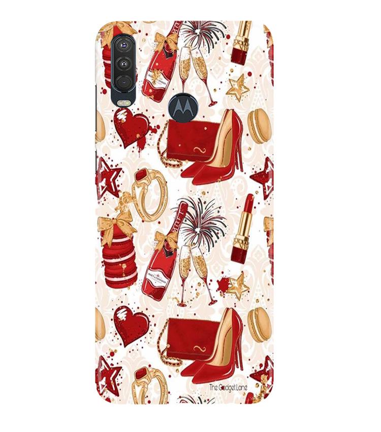 Girlish Mobile Back Case for Moto One Action (Design - 312) Girlish Mobile Back Case for Moto One Action (Design - 312)