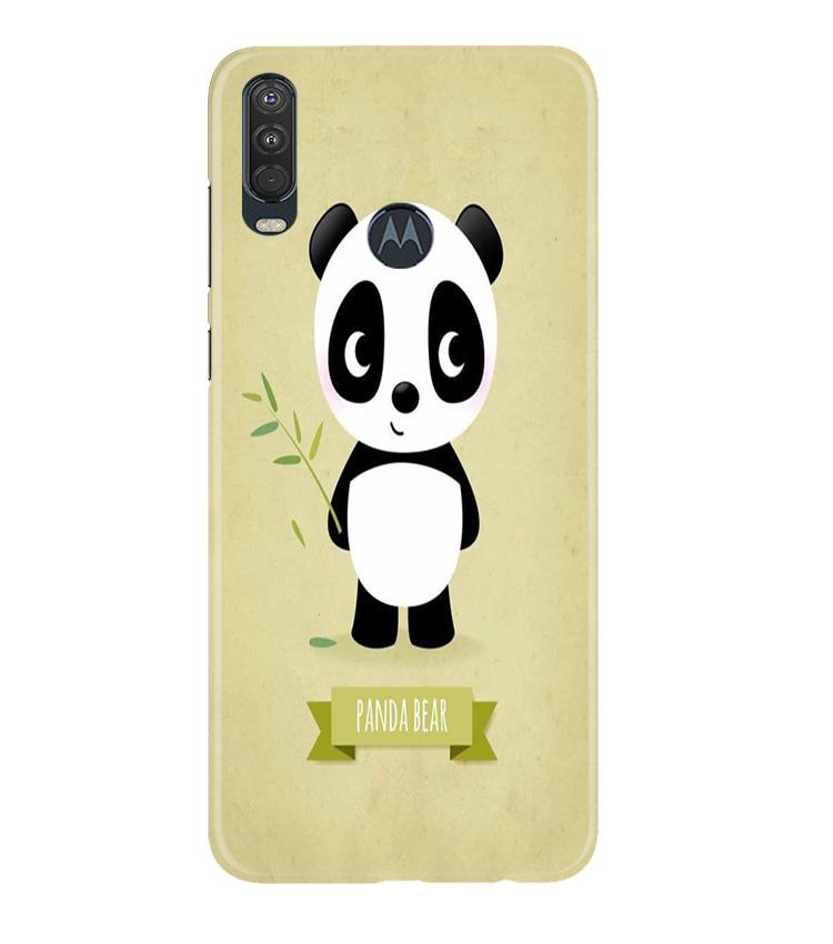 Panda Bear Mobile Back Case for Moto One Action (Design - 317) Panda Bear Mobile Back Case for Moto One Action (Design - 317)
